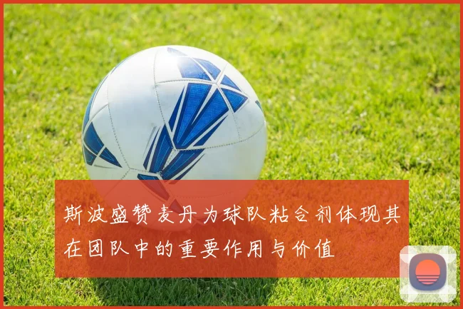 斯波盛赞麦丹为球队粘合剂体现其在团队中的重要作用与价值